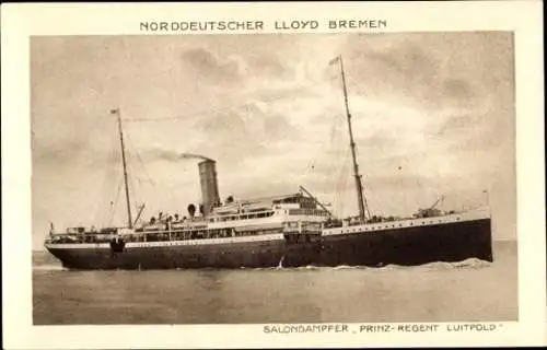 Ak Norddeutscher Lloyd Bremen, Salondampfer Prinzregent Luitpold