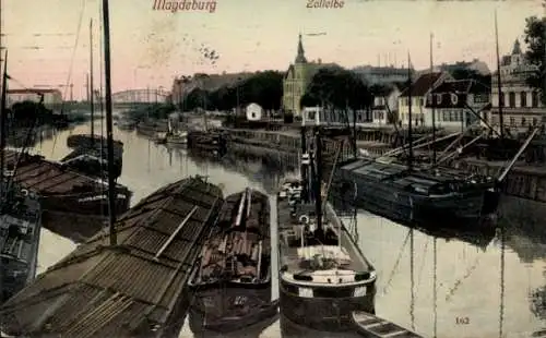 Ak Magdeburg an der Elbe, Zollelbe