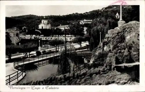 Ak Portalegre Portugal, Lago e Calvario