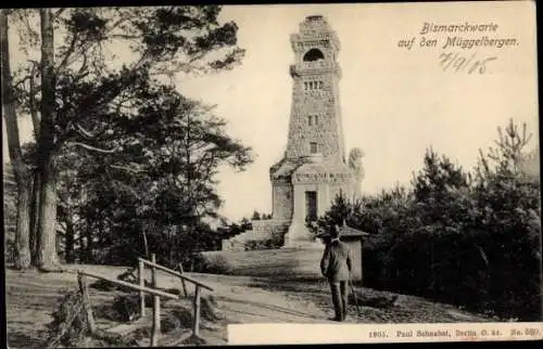 Ak Berlin Köpenick, Bismarckwarte, Müggelberge