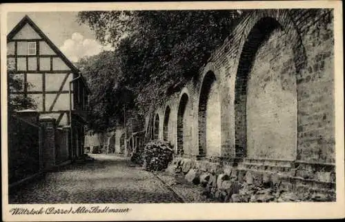 Ak Wittstock Dosse in der Prignitz, alte Stadtmauer