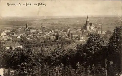 Ak Kamenz in Sachsen, Blick vom Hutberg