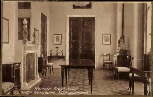 Ak Weimar in Thüringen, Großherzogliches Schloss, Wohnräume, Sitzungszimmer