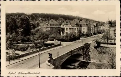 Ak Erfurt in Thüringen, Hohenzollernbrücke