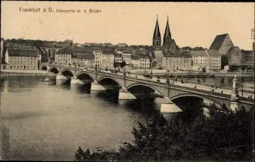 Ak Frankfurt an der Oder, Oderpartie, Brücke