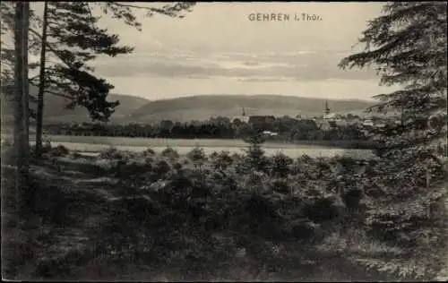 Ak Gehren Ilmenau in Thüringen, Blick aus der Ferne