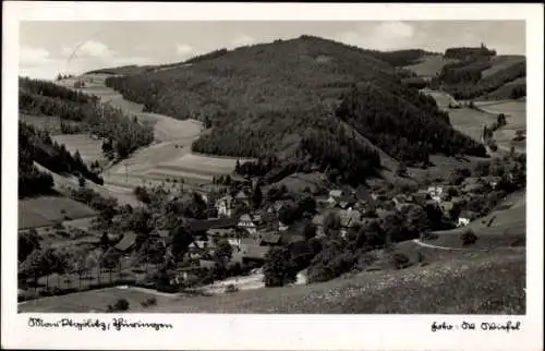 Ak Marktgölitz Probstzella in Thüringen, Panorama der Ortschaft und Umgebung