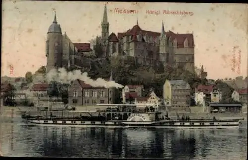 Ak Meißen an der Elbe, königliche Albrechtsburg