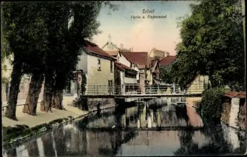 Ak Erfurt in Thüringen, Fischersand, Brücke, Teilansicht