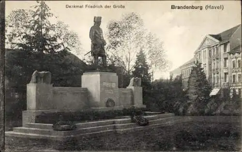 Ak Brandenburg an der Havel, Denkmal Friedrich der Große