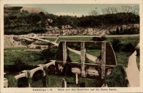 Ak Kalkberge Rüdersdorf in der Mark, Blick von den Kalköfen, Hohe Heide