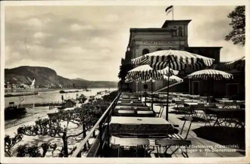 Ak Remagen am Rhein, Hotel Fürstenberg, Bierterrasse