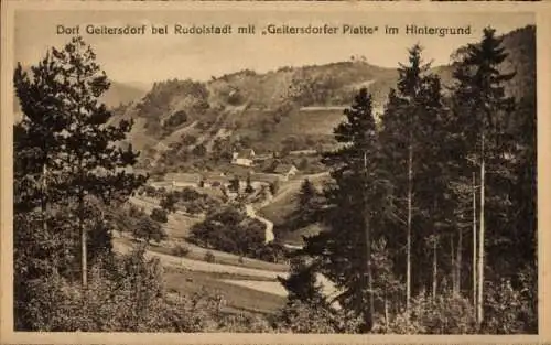 Ak Geitersdorf Rudolstadt in Thüringen, Gesamtansicht, Geitersdorfer Platte