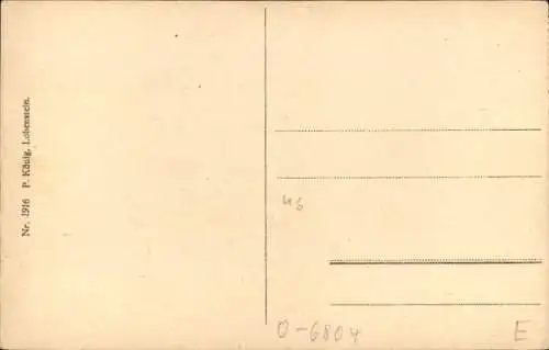 Ak Leutenberg in Thüringen, Marktplatz mit Springbrunnen und Ratskeller