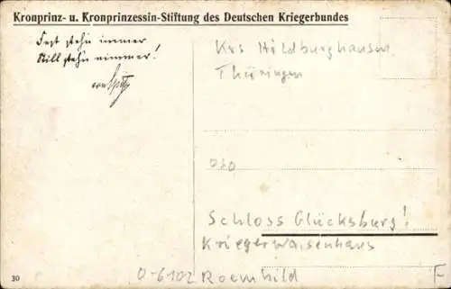 Künstler Ak Römhild Thüringen, Kriegerwaisenhaus der Stadt