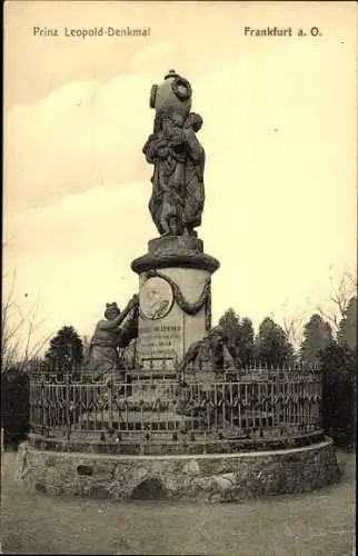 Ak Frankfurt an der Oder, Prinz Leopold-Denkmal