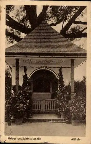Ak Altheim Essenbach in Niederbayern, Kriegergedächtniskapelle