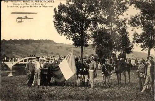 Ak Pont-Frontière, Eastern Circuit 1910, Legagneux, Luftfahrt