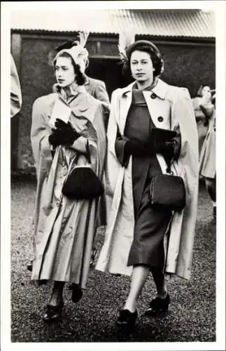 Ak Princess Elizabeth, Princess Margaret Rose, Liverpool 1949