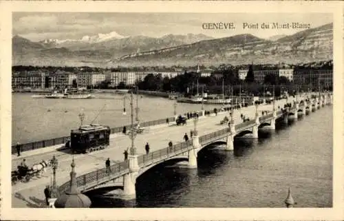 Ak Genève Genf Schweiz, Pont du Mont Blanc