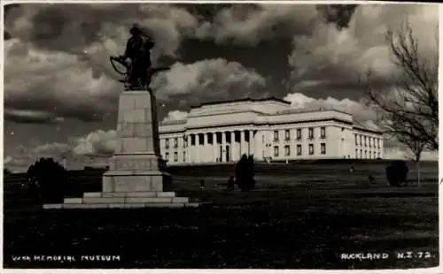 Ak Ruckland Neuseeland, Kriegsdenkmal, Museum