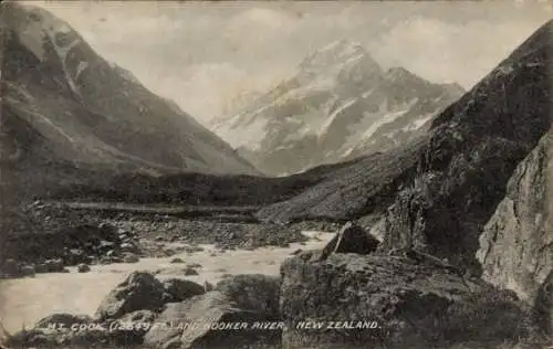 Ak Neuseeland, Mount Cook, Hooker River