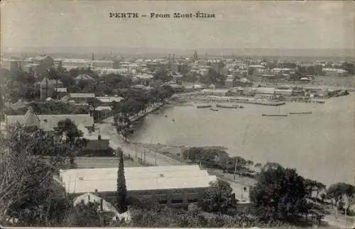 Ak Perth Westaustralien, Blick vom Mount Eliza