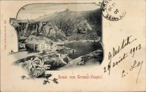 Passepartout Ak Kanton Bern Schweiz, Grimsel, Hospiz