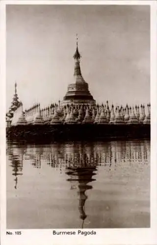 Ak Rangoon Myanmar Burma, Burmesische Pagode