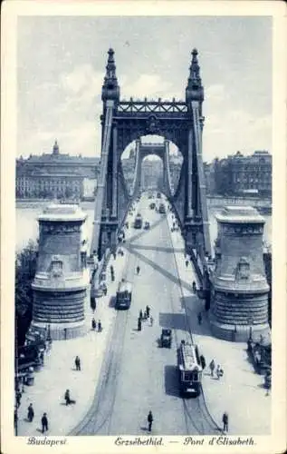 Ak Budapest Ungarn, Elisabethbrücke