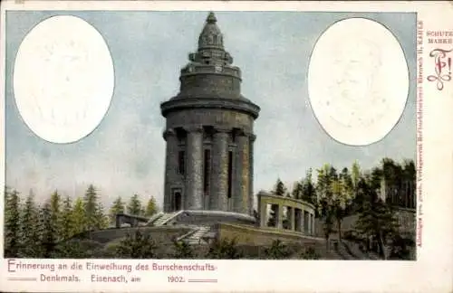 Präge Ak Lutherstadt Eisenach in Thüringen, Einweihung Burschenschafts-Denkmal 1902, Kaiser Wilhelm