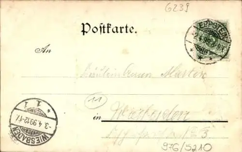 Präge Passepartout Ak Eppstein im Taunus, Teilansicht