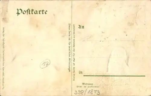 Präge Litho Frankfurt am Main, XI. Deutsches Turnfest 1908, Neue Festhalle, Turnvater Jahn