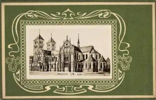Präge Passepartout Ak Münster in Westfalen, Dom