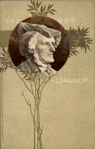 Präge Ak Komponist Richard Wagner, Portrait