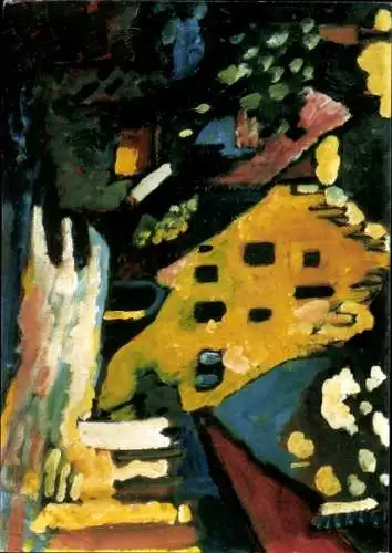 Ak Wassily Kandinsky, Murnau, Schlosshof, Öl/Lwd.
