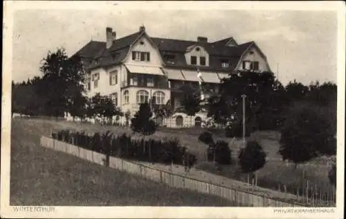 Ak Winterthur Kt. Zürich Schweiz, Privatkrankenhaus