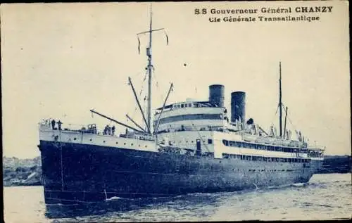 Ak Dampfer SS Gouverneur General Chanzy, CGT, French Line