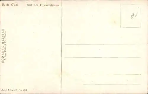 Künstler Ak Witt, R. de, Auf der Hochzeitsreise