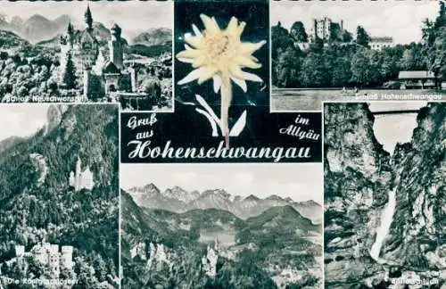 Material Ak Hohenschwangau Schwangau im Ostallgäu, Schloss Hohenschwangau, Neuschwanstein