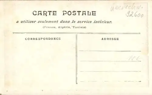 Ak Asnières-sur-Seine Hauts-de-Seine, Überschwemmungen 1910, Ufer der Seine