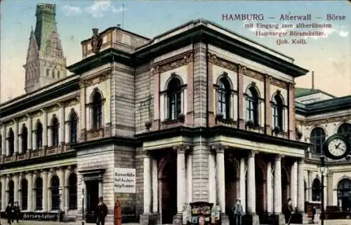 Ak Hamburg, Alterwall, Börse, Hamburger Börsenkeller, Inh. Joh. Koll