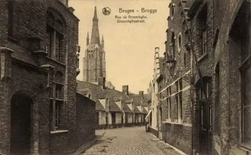 Ak Bruges Brügge Flandern Westflandern, rue de Groeninghe