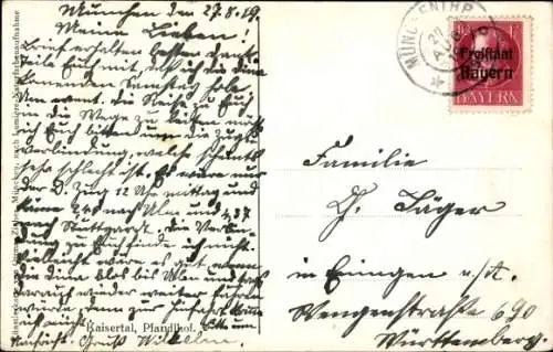 Ak Pfandlhof bei Kufstein in Tirol, Kaisertal