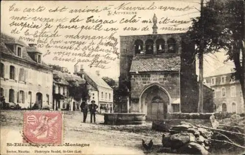 Ak Saint-Étienne de Riom ès Montagnes Cantal, Brunnen