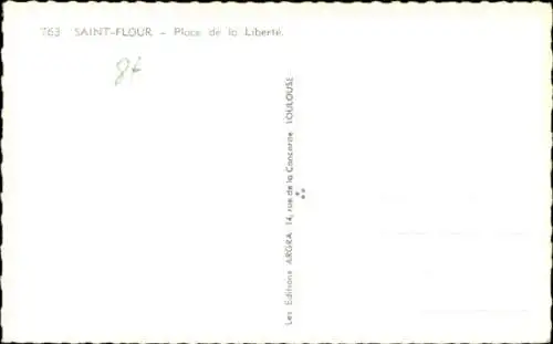 Ak Saint Flour Cantal, Place de la Liberte
