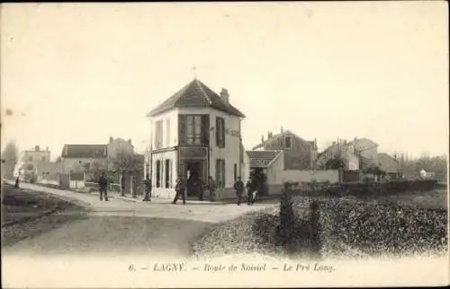 Ak Lagny Seine et Marne, Route de Noisiel, Le Pre Long