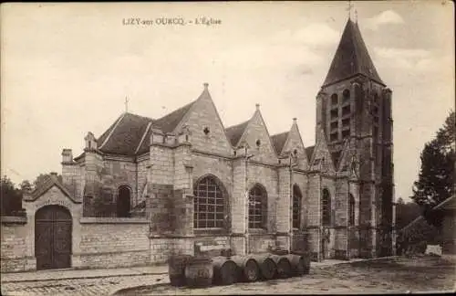 Ak Lizy sur Ourcq Seine et Marne, Kirche