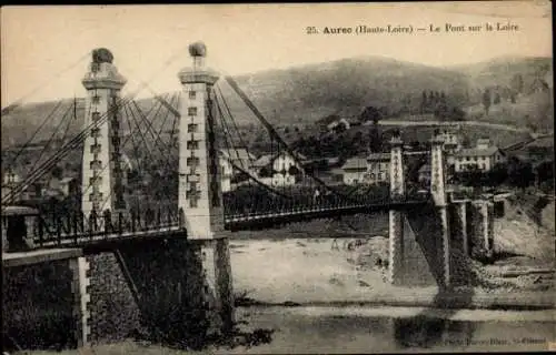 Ak Aurec sur Loire Haute Loire, Brücke über die Loire