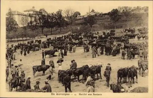 Ak La Celle Auvergne Puy de Dôme, Viehmarkt